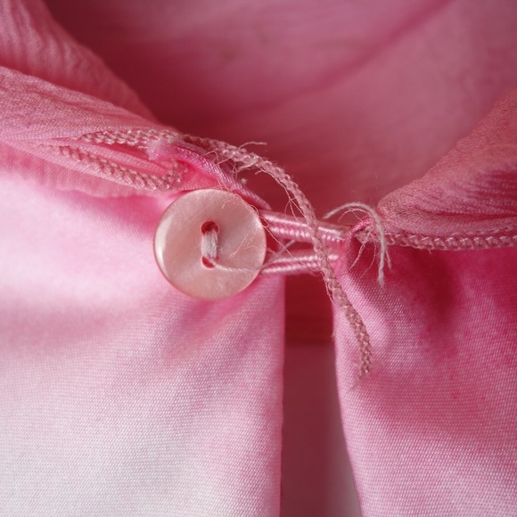 Lorena Conti Paris Pink Sleeveless Top w/ Scarf Collar Made In France, Size 2 - Picture 12 of 16